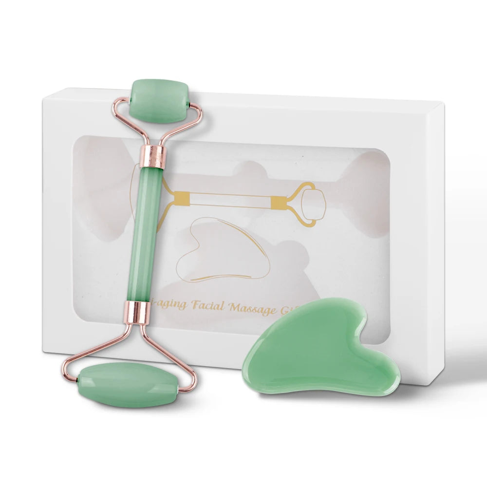 Le rituel complet — set rouleau 2-en-1 + gua sha
