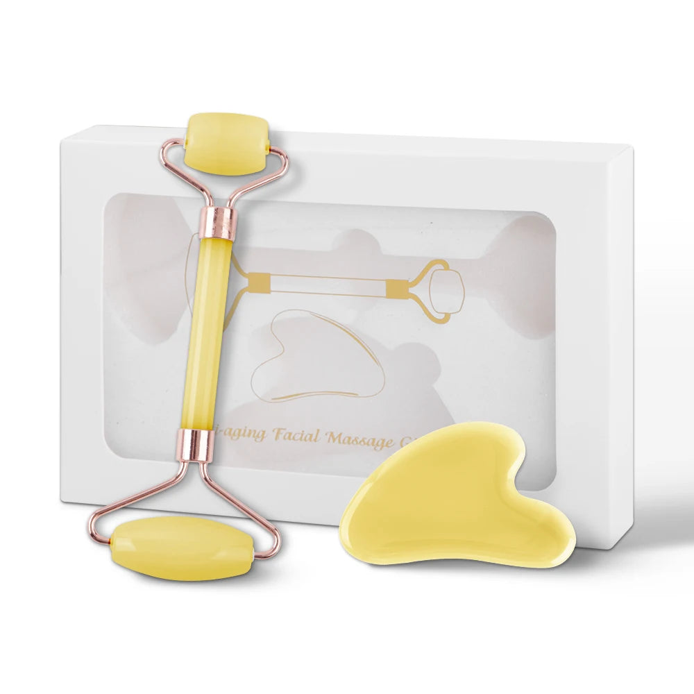 Le rituel complet — set rouleau 2-en-1 + gua sha